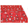 Vianočný obrus Mikuláš na červenom Červená 140x200 cm