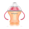 BABY ONO Netečúci hrnček s mäkkým náustkom 180 ml oranžový oranžová