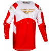 dres EVOLUTION DST. FLY RACING - USA 2024 (červená/biela/červená iridium) L