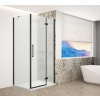 Gelco TRINITY BLACK obdĺžniková sprchová zástena 900x1200mm, matné sklo, pravé GT5612-90MR-B