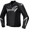 Alpinestars Bunda Alpinestars Faster V3 Airflow z perforovanej kože/textilu na motorku, čierna/biela, 46
