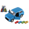 Teddies Auto plast 8x15cm na zotrvačník na batérie so zvukom so svetlom 4 farby 8ks v boxe