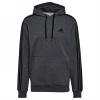 adidas Essentials Fleece 3-Stripes pánska mikina Dark Grey/Black M