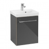 Villeroy & Boch Avento - Umývadlová skrinka, 43x51x35 cm, 1 dvierka, Crystal Grey A88700B1