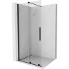 Mexen Velar, posuvné dvere do otvoru typ Walk-In 90 cm, 8mm číre sklo, čierna matná, 871-090-000-03-70