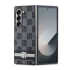 DKNY PU Leather Checkered Pattern and Stripe Samsung Galaxy Z Fold 6 čierny 57983121741