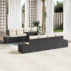 Sada zahradních pohovek 7 pcs Černá a krémová 100 x 55 x 73 cm Černá 3349143