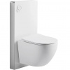 CERANO - Kompletný WC set sanitárny splach. modul - biela matná + WC závesné Cesso, Vortex Rimless + Slim/UF sedátko - biela matná - 49x36 cm
