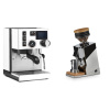 Rancilio Silvia BC PID, white + Eureka Mignon Single Dose, Chrome & Oak