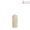 BARTEK sviečka stĺp s drážkou, 465g, 7x16cm, glitterová slonová kosť
