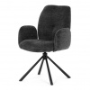Jídelní otočná židle DAFNE - černá látka Barva: černá