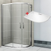 NATALI HARD 120x90 Clear Ľavý Sprchovací kút asymetrický