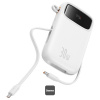 Baseus power banka Qpow 10000mAh 30W biela s USB-C káblom (6932172667733)