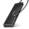 AXAGON HUE-F7C, 7x USB 3.2 Gen 1 ALU FLAT CHARGING hub, micro USB napájecí konektor, kabel USB-C 30cm HUE-F7C