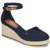 Tommy Hilfiger Sandále FLAG CLOSED TOE MID WEDGE ESPAD Modrá