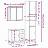 vidaXL 3-dielna súprava kúpeľňových skriniek sonoma kompozitné drevo - Hnedá - 237804-250463