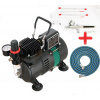 Airbrush set: Kompresor AS-320 a Airbrush pištoľ BD-130 0,2+0,3+0,5mm + hadica (AirBrush Fengda BD-130 s tromi ihlami a tryskami + Kompresor Fengda AS-320 + Hadica 1,8 m)