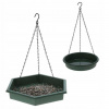 ProGarden Závesné kŕmidlo + napájadlo pre vtáky Duo 45 x 28 cm + 43 x 25 cm plast zelená