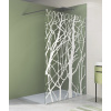 SANSWISS WALK-IN EASY STR4P 62 120cm pevná sprchová stena samostatná alebo do kombinácie, profil chróm, sklo stromy, STR4P1205062