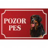 Hovawart - Kovová tabuľka POZOR PES
