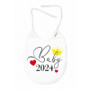 Nepremokavý podbradník, 24 x 27 cm - Baby 2024, Baby Nellys - biely Baby Nellys