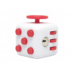 Fidget Cube antistresová kostka Bílo-červená