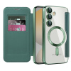Techsuit - SmartMag Book puzdro na Samsung Galaxy S24 FE - zelené KF2352029