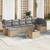zahrada-XL Súprava záhradných pohoviek s vankúšom 8 pcs Béžová, svetlosivá 3355149