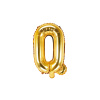 PartyDeco Fóliový balón Mini Písmeno Q 35cm zlatý