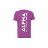 Alpha Industries BACKPRINT T Dark Magenta tričko pánske Veľkosť: XXL, Farba: fialová