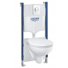 Grohe Solido - Set predstenovej inštalácie, klozetu Bau Ceramic a dosky softclose, tlačidlo Start, chróm 39419000