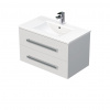 Swiss aqua technologies Koupelnová skříňka s umyvadlem SAT Cube Way 80x53x46 cm bílá lesk CUBE46802BIMOD