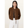 AllSaints bunda bomber dámska semišová ORTEN W041LD hnedá 36