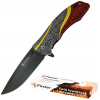 SKLADACÍ NÔŽ LOVECKÝ SKAUTSKÝ FINKA SURVIVAL 21 CM, ZDOBENÁ RUKOVÄŤ