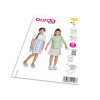 Strih Burda 9226 - Naberané dievčenské šaty, empírové šaty, blúzka
