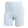 adidas Essentials 3 Stripe Biker Shorts Womens Glow Blue M (12-14)