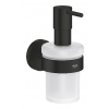 Grohe QuickFix Start - Dávkovač mydla s držiakom, sklo/matná čierna 411952430