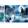 Kopie Diamantový obrázek - Vlk v zimě 30x40cm