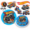 DIGITÁLNA TLAČ Jedlý obrázok na tortu HOT WHEELS AUTÁ POSTAVY + DARČEK TEXT 5
