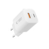 Tech-Protect NCM33W sieťová nabíjačka USB / USB-C 33W PD QC, biela