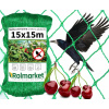 Repelent, plašič pre zvieratá - Husto tkaná sieť proti vtákom a škorcom PREMIUM OCHRANA STROMU 15x15m (Hrubé spletené vtáčie mriežky Spaks Premium Tree Ochrana 15x15m)