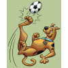 Maľovanie podľa čísel Scooby futbalista (Scooby Doo), 40x50 cm, vypnuté plátno na rám (6063901)