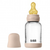 Sklenená fľaša Bibs Baby Bottle Farba: Blush, Objem: 120 ml, Materiál cumlíka: Kaučuk