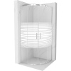 Mexen Rio sprchový kout půlkruhový 80 x 80 cm, pruhy, chrom - 863-080-080-01-20