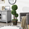 COSTWAY Umelá rastlina 91 cm, umelé zelené rastliny s realistickými listami, umelý strom s kvetináčom, dekoratívna rastlina Houseplant Ball Tree for Home Office