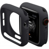 eses Ochranné puzdro z mäkkého silikónu pre Apple Watch 38/40/41/42/44/45 mm Veľkosť púzdra: 41mm, Farba: čierna