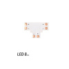 BERGE Spojka pre LED pásky - T - CN16 - 8mm - 2pin - SMD 3528, 2835, 3014