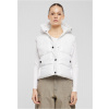 Ladies Recycled Shiny Puffer Vest with Hood - white 5XL