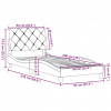 vidaXL Rám postele bez matraca Čierna 90x200 cm Látka - Čierna - 247060-262188