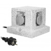 Záhradná zásuvka POST ORNO OR-AE-13186 4 zásuvky 2P+E, gumový kábel H07RN-F 3x1,5mm2, 3m